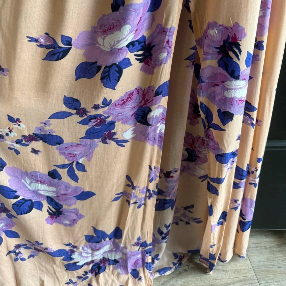 Pink Lily peach floral off-the-shoulder maxi dress Size Medium - Picture 9 of 14